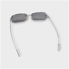 Cartier Rectangular Rimless Silver Metal 58-19-145MM Unisex Eyewear